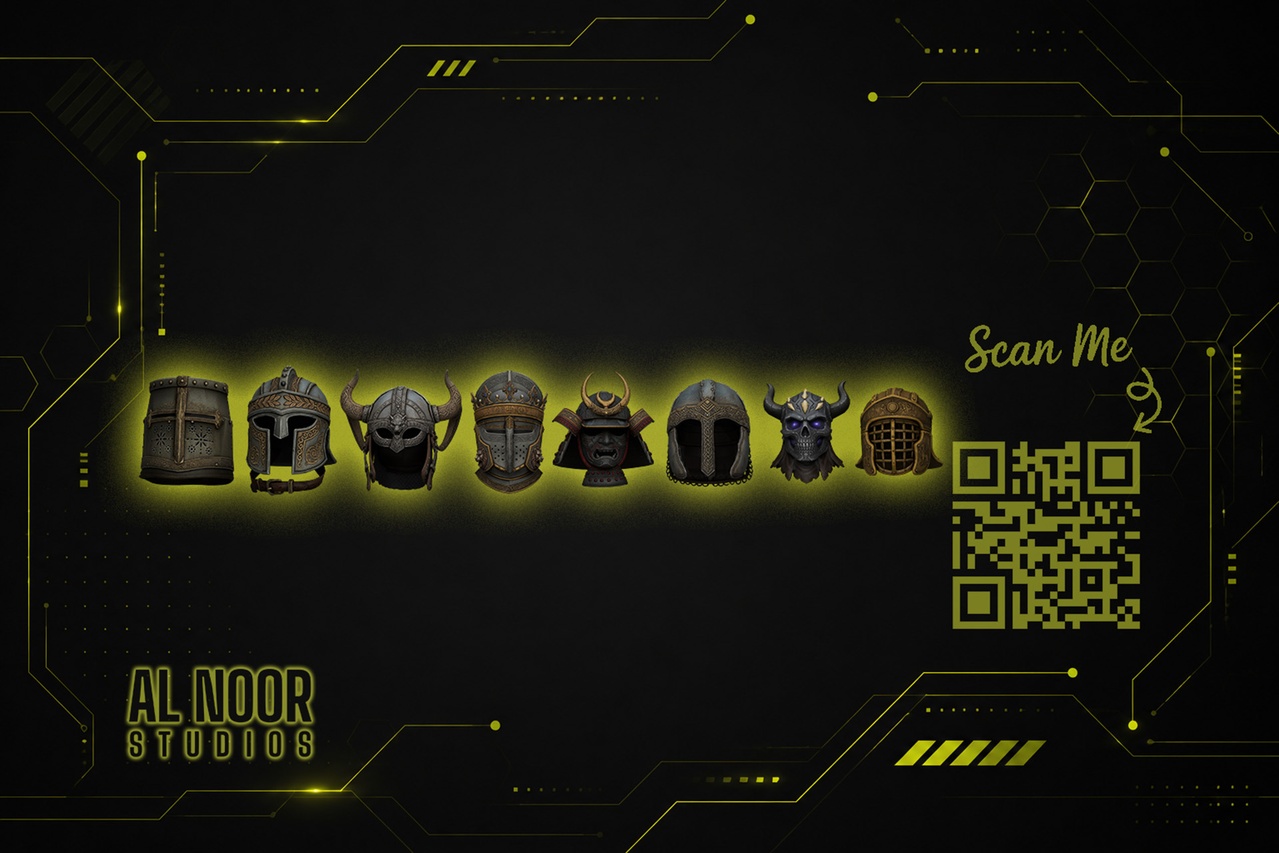Media 1 for listing Fantasy & Medieval Helmets Pack | Warrior, Viking, Samurai & Knight Collection