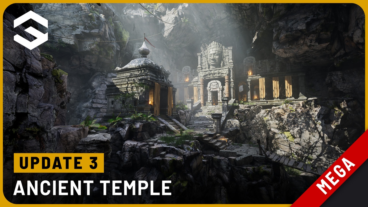 Ancient Temple Ruins - Mountains Environment