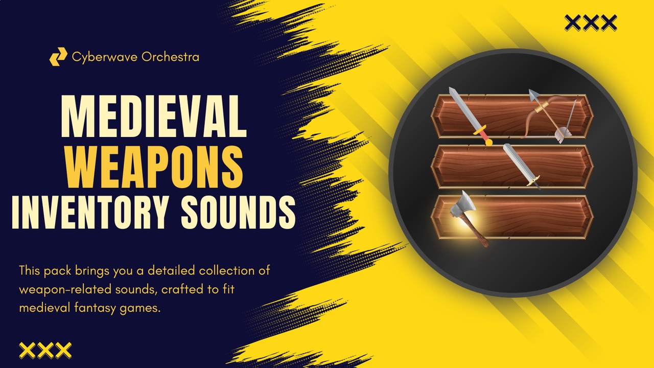Media 1 for listing Medieval Weapons Sounds: Pick Up, Equip, and Other Inventory SFX