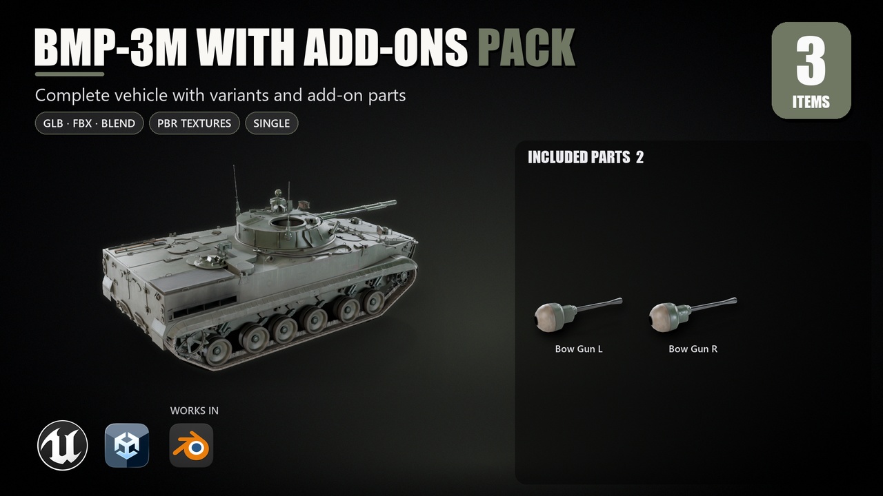 BMP-3M with Add-ons | Fab