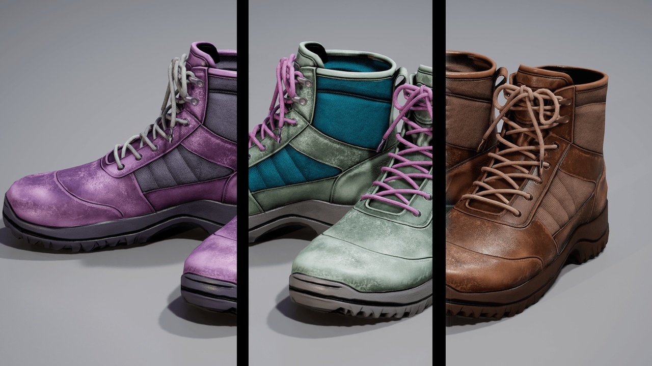 Media 1 for listing MetaHuman Footwear Bundle - Combat, Urban & Derby Shoes