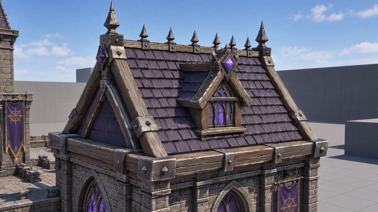 Media 1 for listing Fantasy Arcane Gothic Dormer Roof