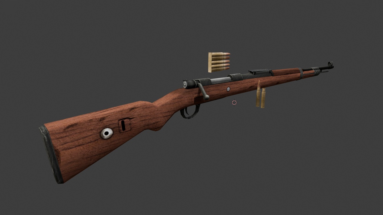 Media 1 for listing Low Poly Rifle Kar 98k - WWII