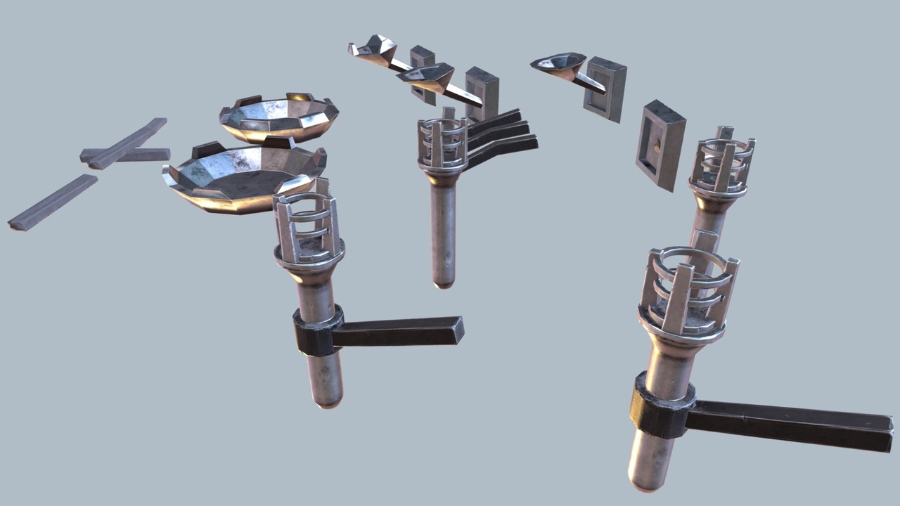 Stylized PBR Torch Pack | Fab