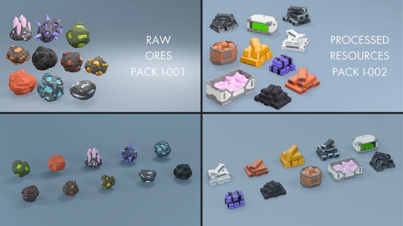 Media 1 for listing Low Poly Sci-Fi Resource Collection Bundle I