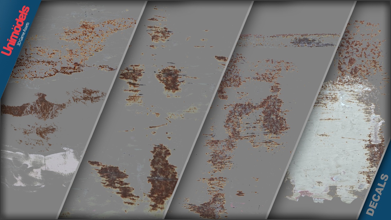 Media 1 for listing Industrial Rust & Corrosion Vol. 1 – 52 Photoscanned Decals