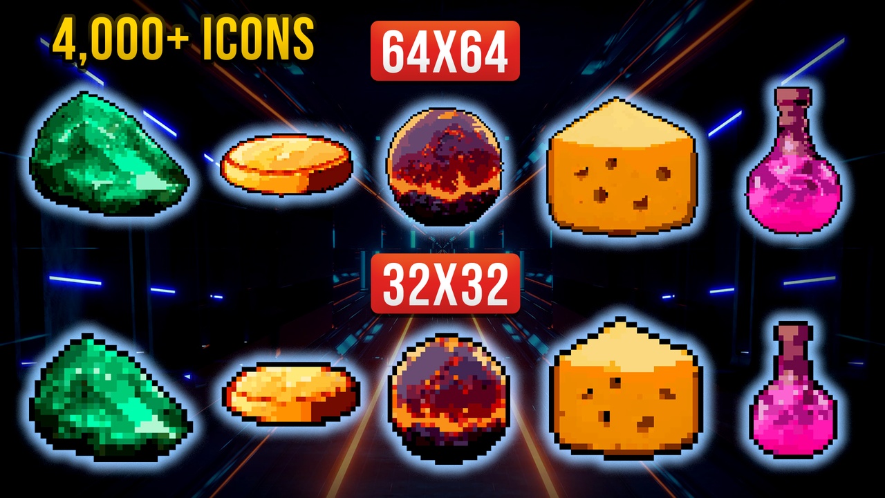 Media 1 for listing Fantasy Icon Pixel Pack