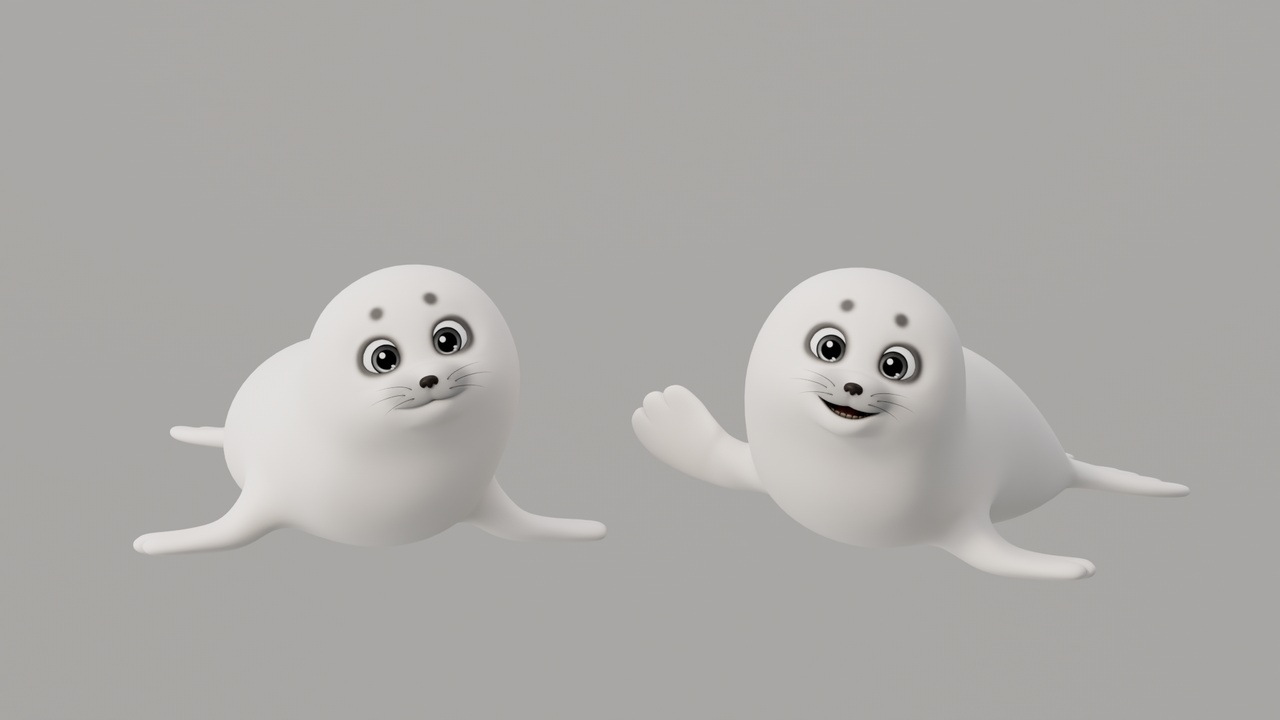 Media 1 for listing Rigged Cartoon Seal