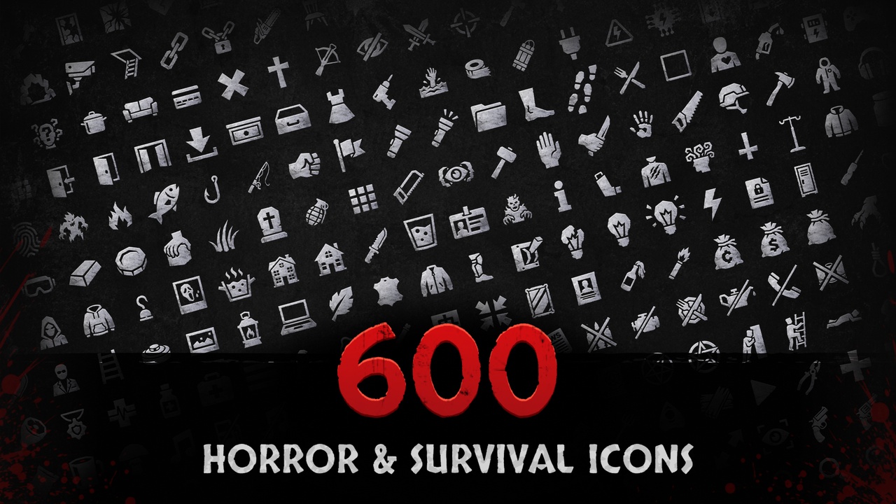 Media 1 for listing 600 Horror & Survival Game Icons