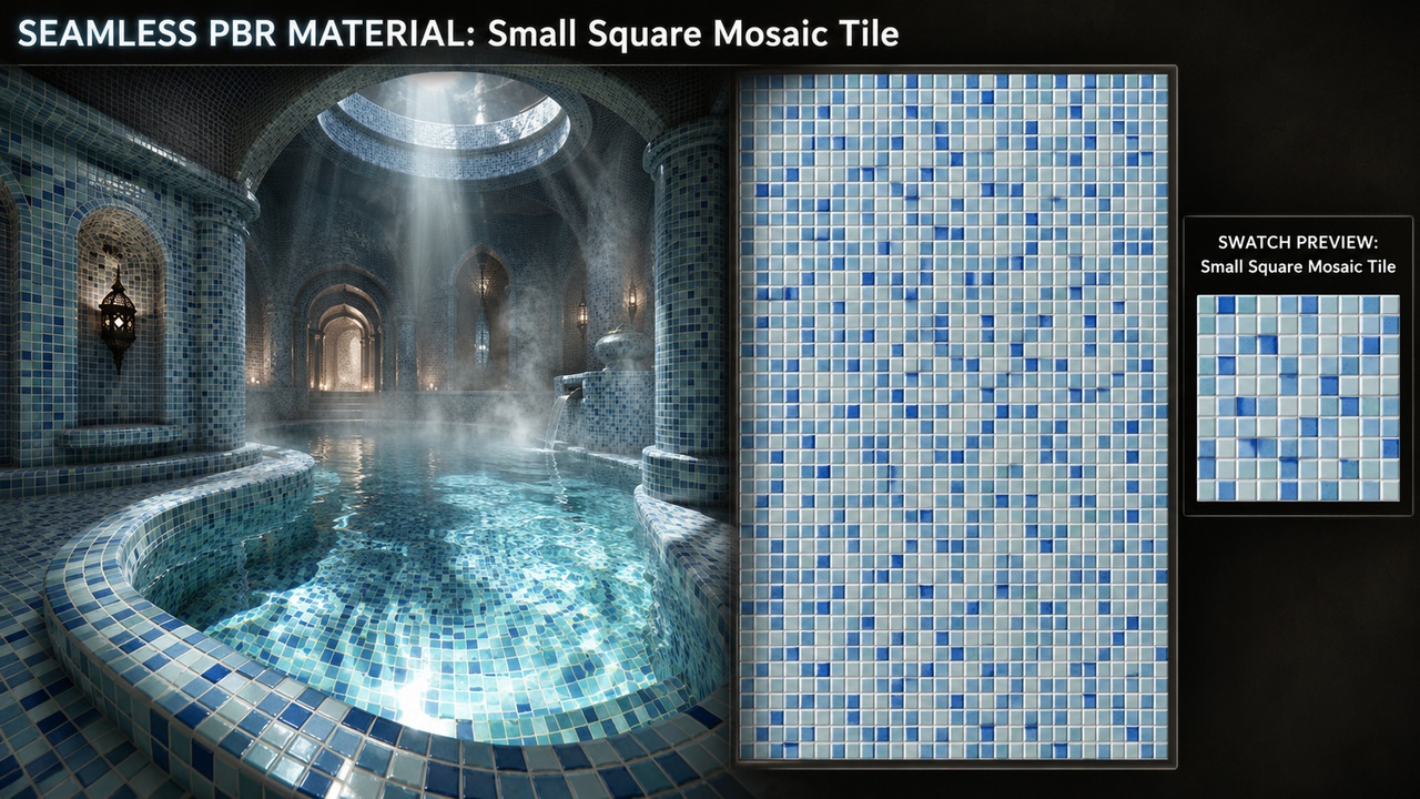 Media 1 for listing Ceramic & Porcelain Tile Bathroom Floor Materials - 10 Seamless 4K PBR Textures