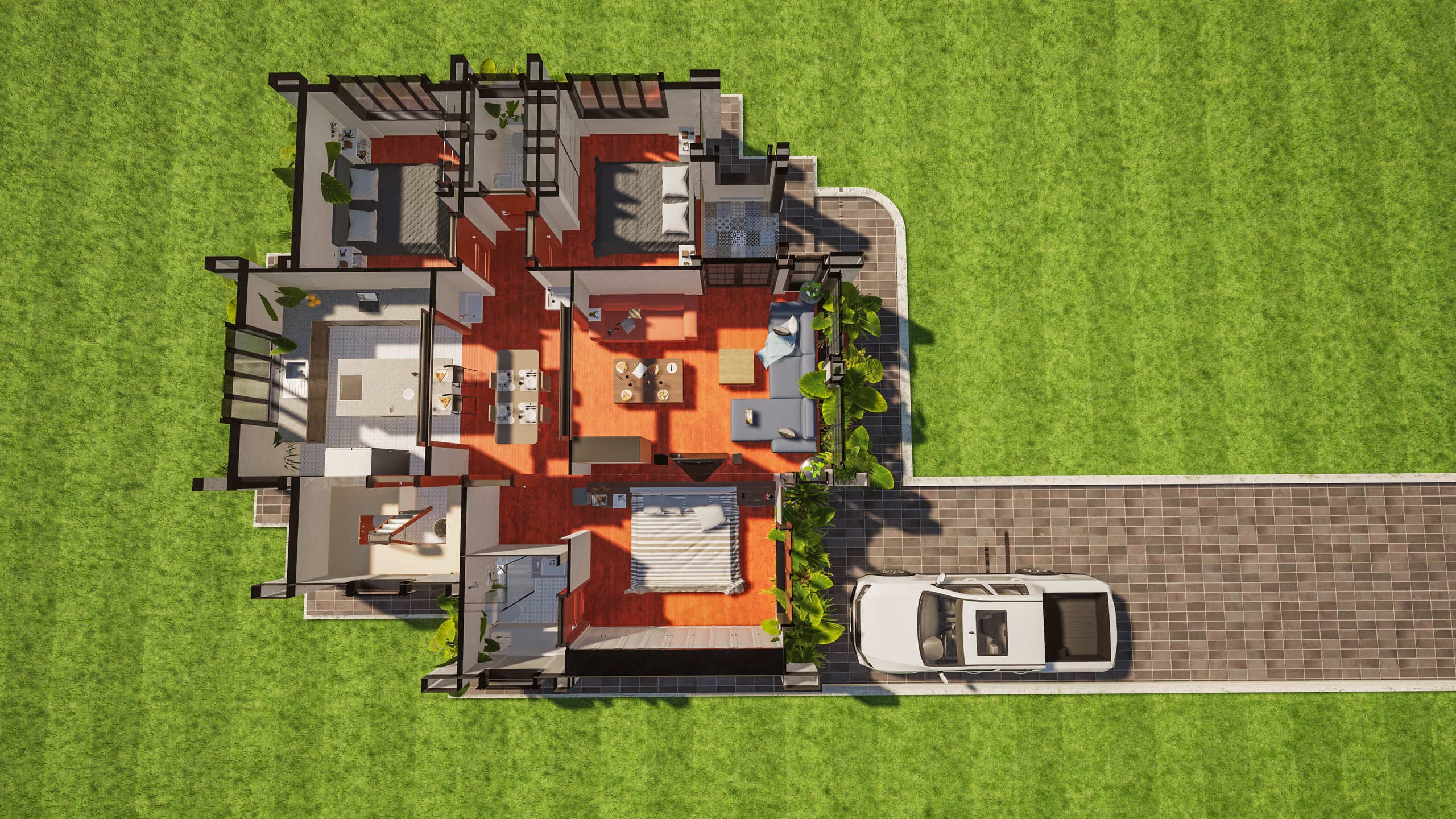 Media 1 for listing Modern 3-Bedroom Single-Story House (Fully Furnished)