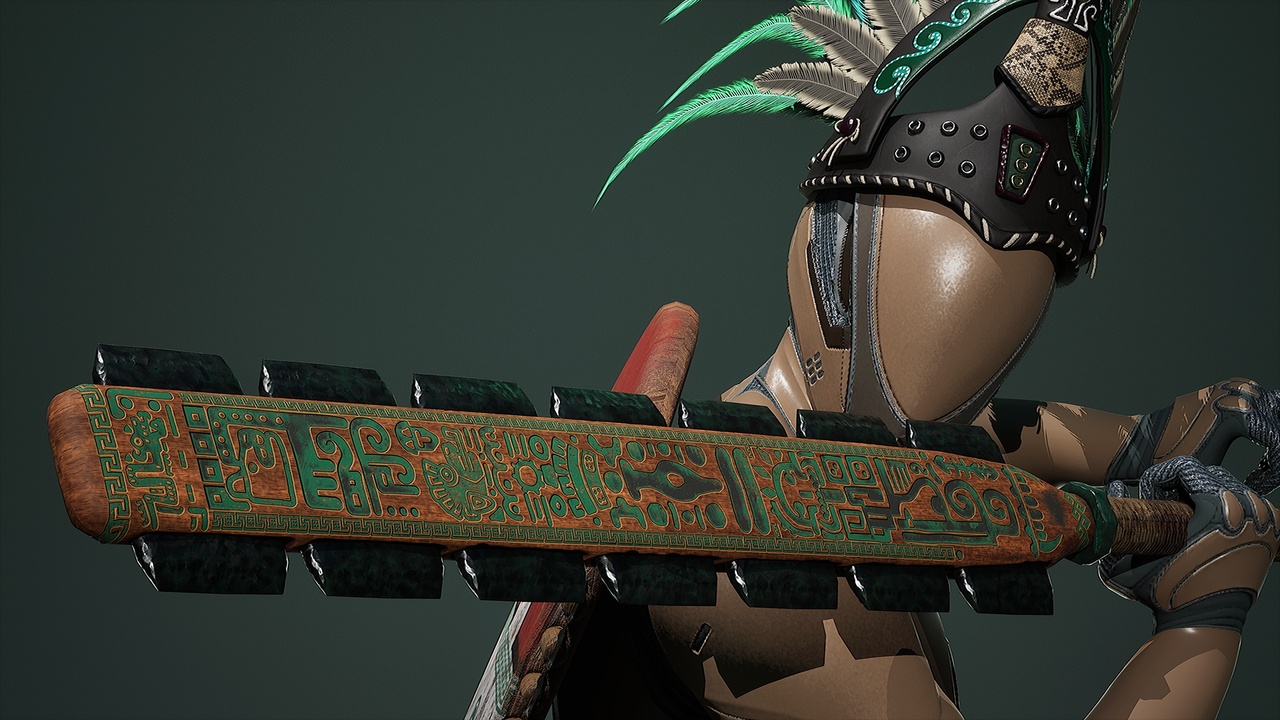 Media 1 for listing Aztec Warrior Weapons Pack – Game Ready