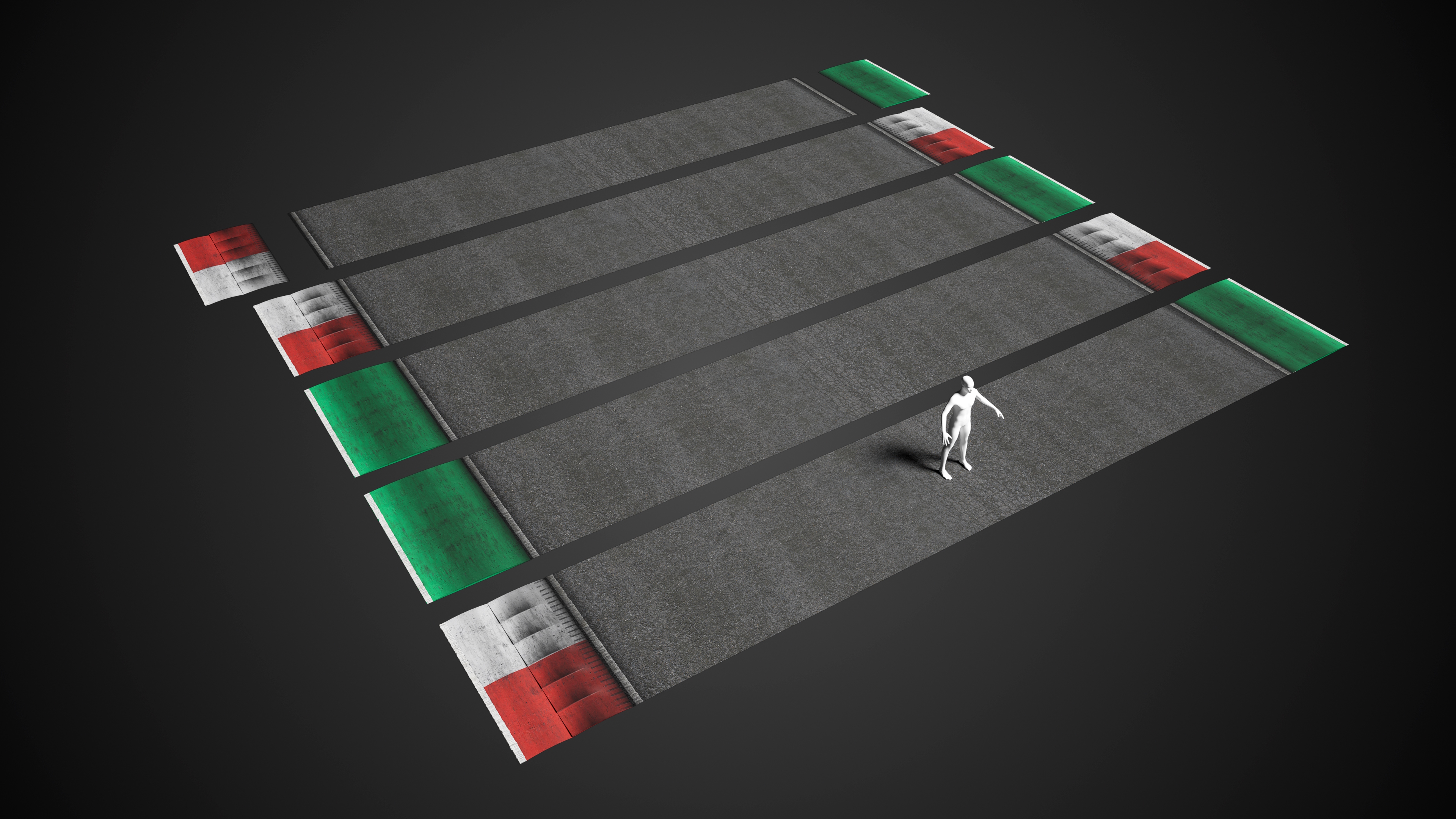 Modular Racetrack Road Meshes (optimised for splines) | Fab