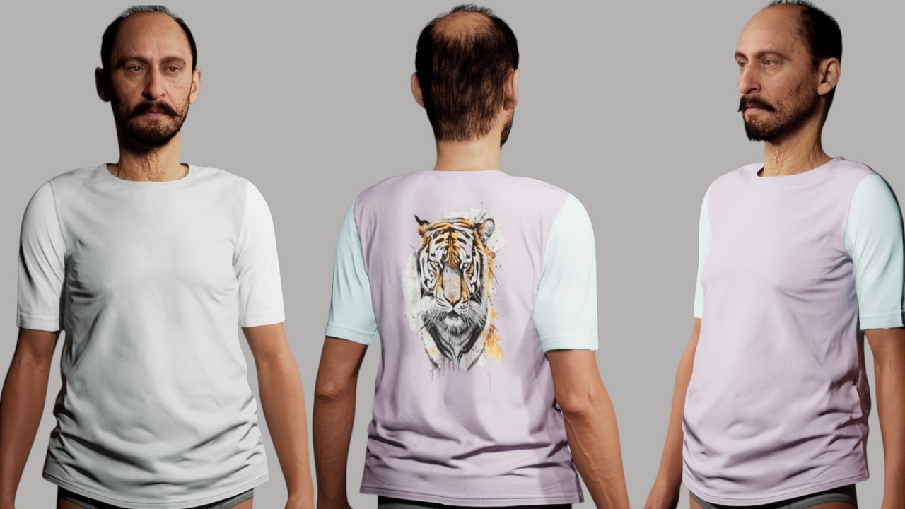 Media 1 for listing Realistic Crew Neck T-Shirt - Metahuman Compatible