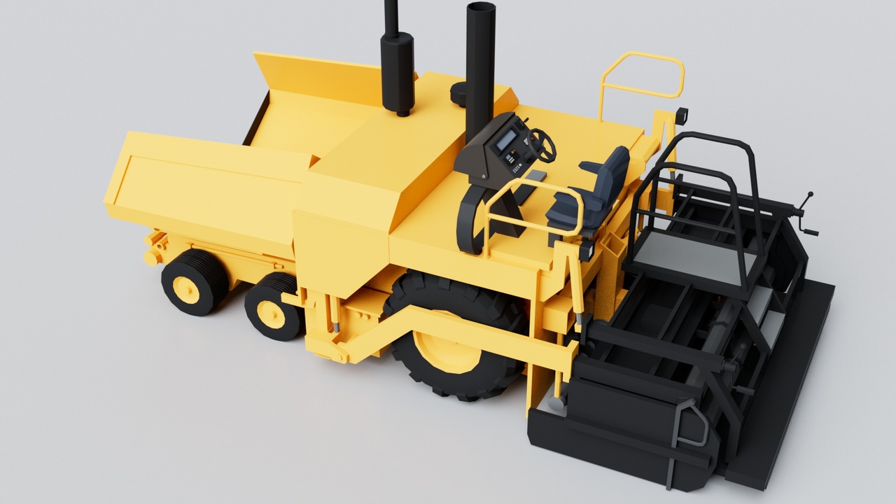 Media 1 for listing Asphalt Paver Caterpillar Heavy Machinery Construction Vehicle
