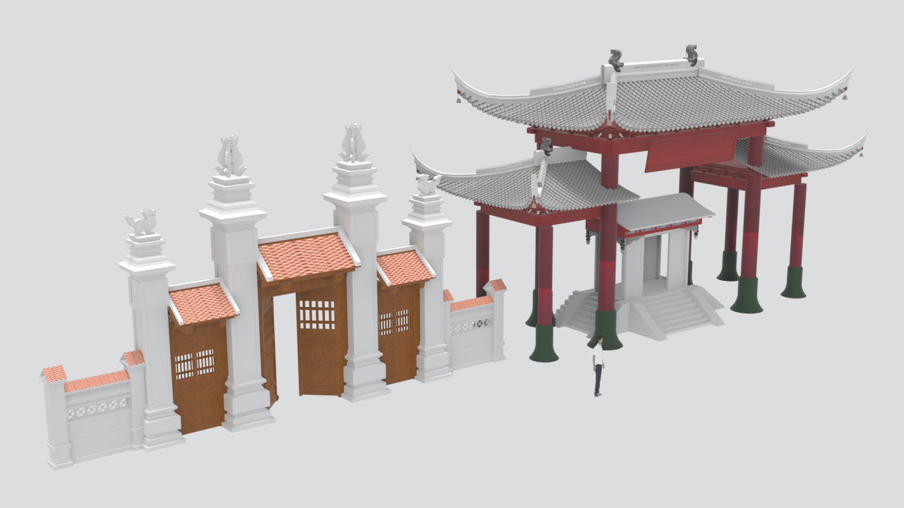Media 1 for listing Traditional Chinese Memorial Archway 3D Model