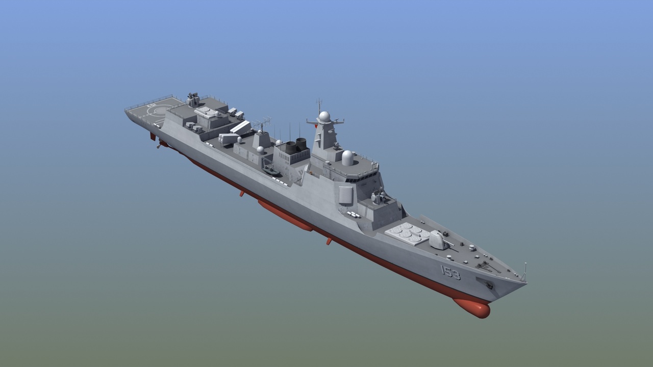 Media 1 for listing Type 052C Chinese Navy Destroyer Game Ready 3D Model