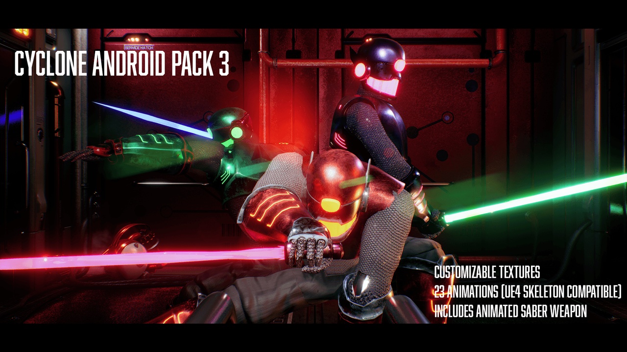 Media 1 for listing Customizable Robot Ninja The Cyclone - Gladiator Android Pack