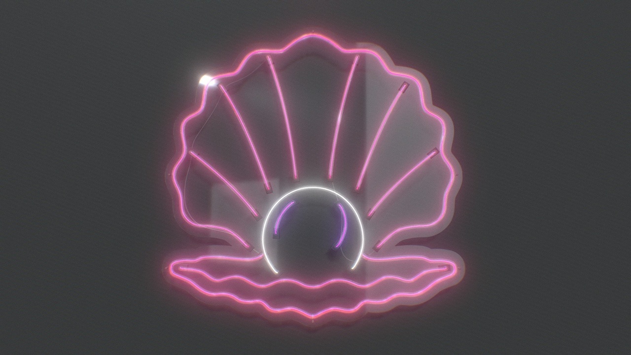 Media 1 for listing Pink Clam - Neon Sign