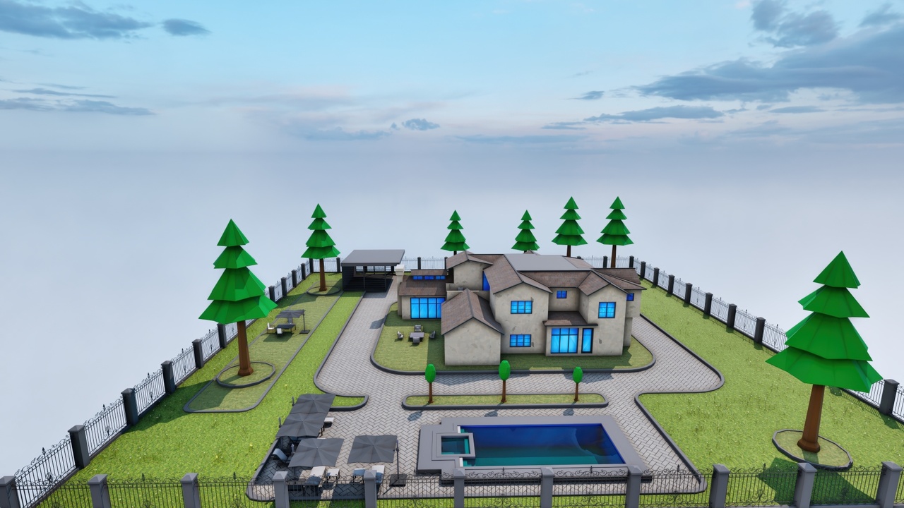 Media 1 for listing Californian Italian Luxury House Mansion Low Poly Vol.6 [Desktop & Mobile]