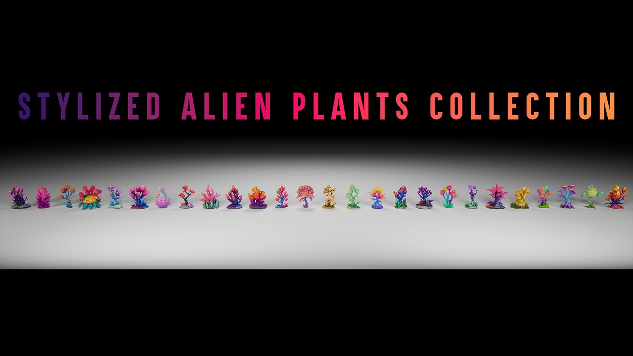 Media 1 for listing Stylized Alien Plants Collection