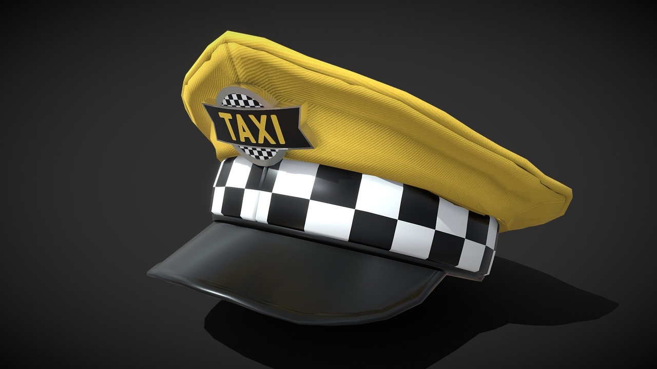 Taxi Driver Hat - low poly 제품 등록을 위한 미디어 1개