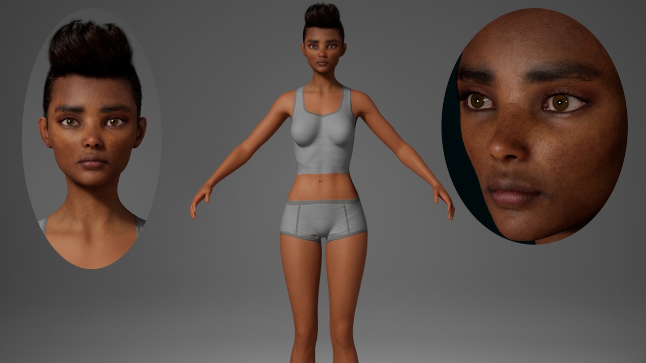 Media 1 for listing Editable MetaHuman female character - Karina.With hair, no clothing included.