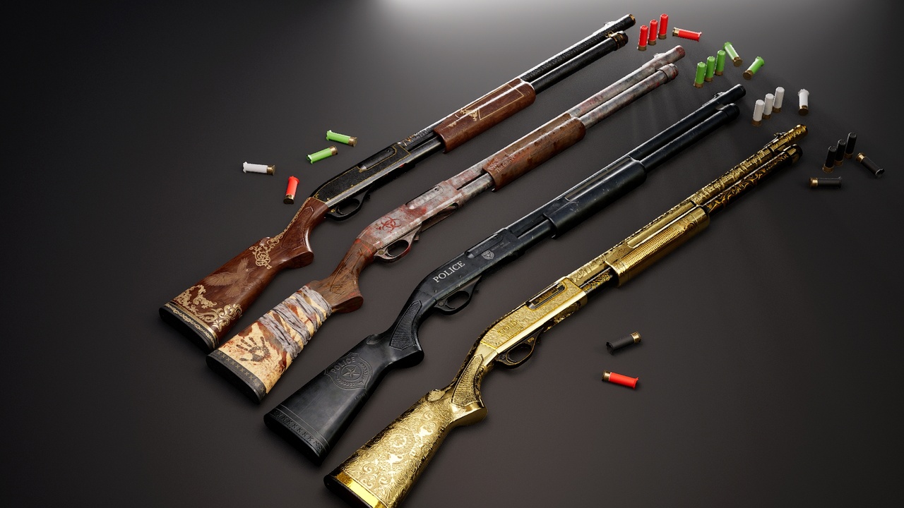 Media 1 for listing Game Ready Shotgun – Rigged & Animated Pump Shotgun