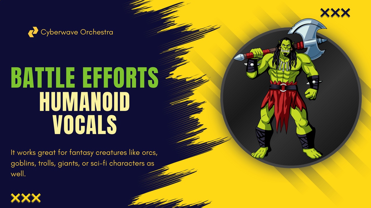 Media 1 for listing Fantasy Character Voices - Humanoid Vocal Efforts Sound Pack