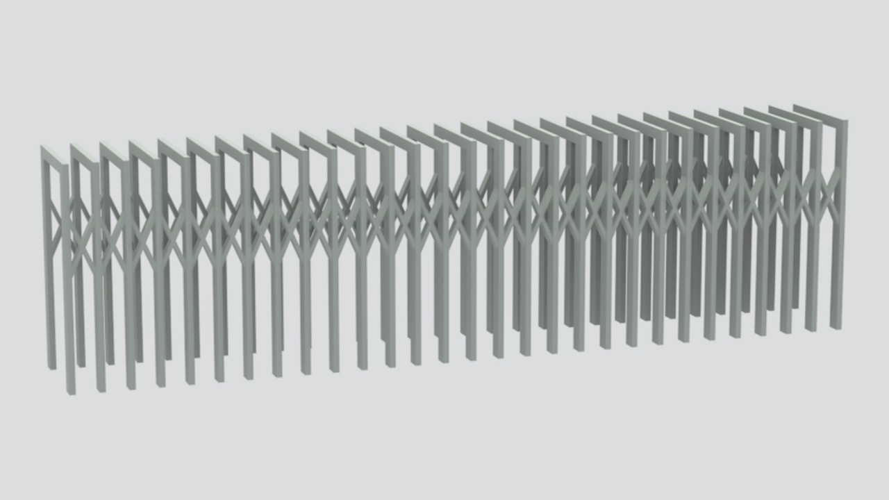 Media 1 for listing Automatic Telescopic Sliding Gate 14 3D Model
