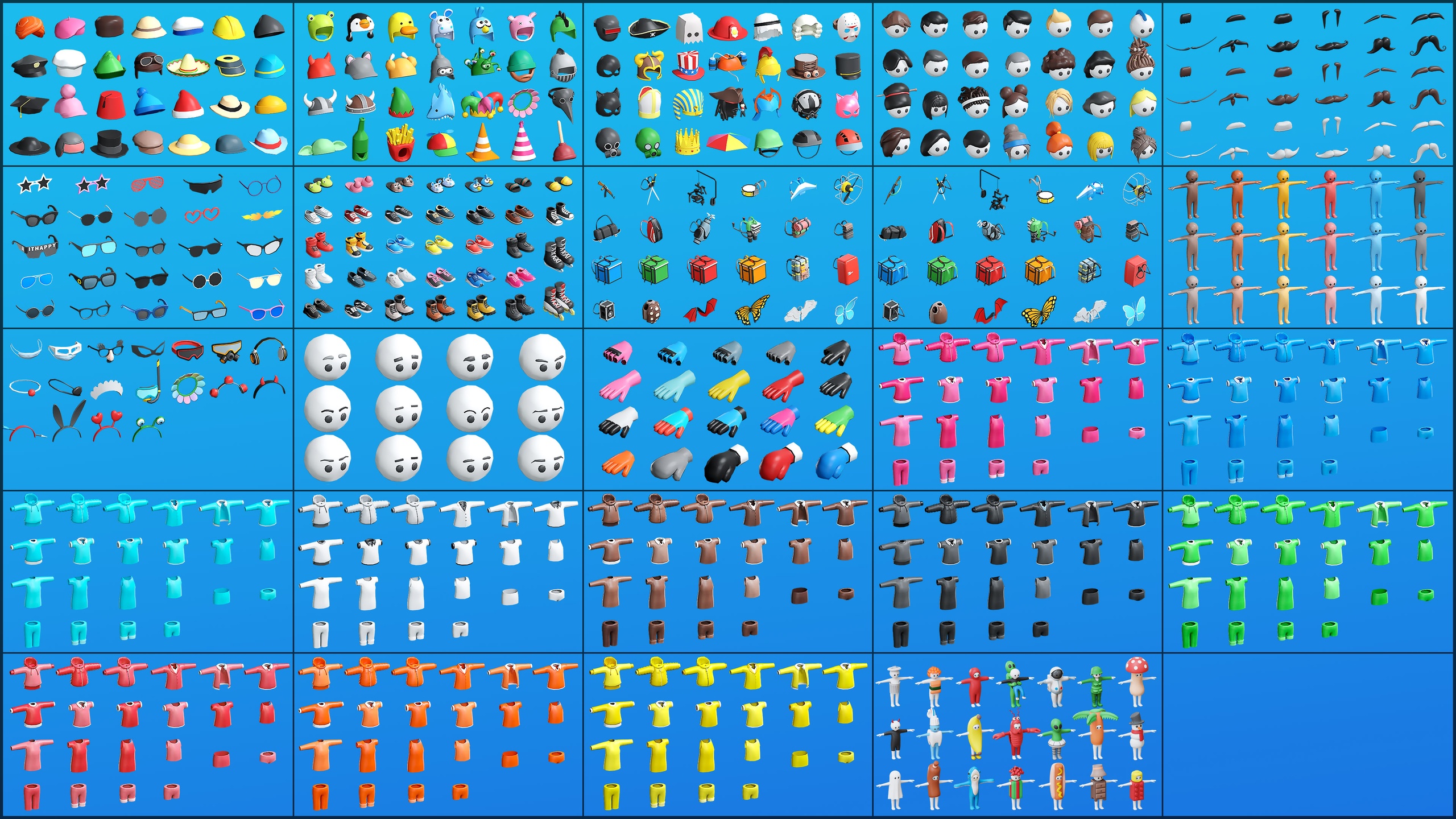 Media 1 for listing Modular Funny Characters - Animated Low Poly 3D Models