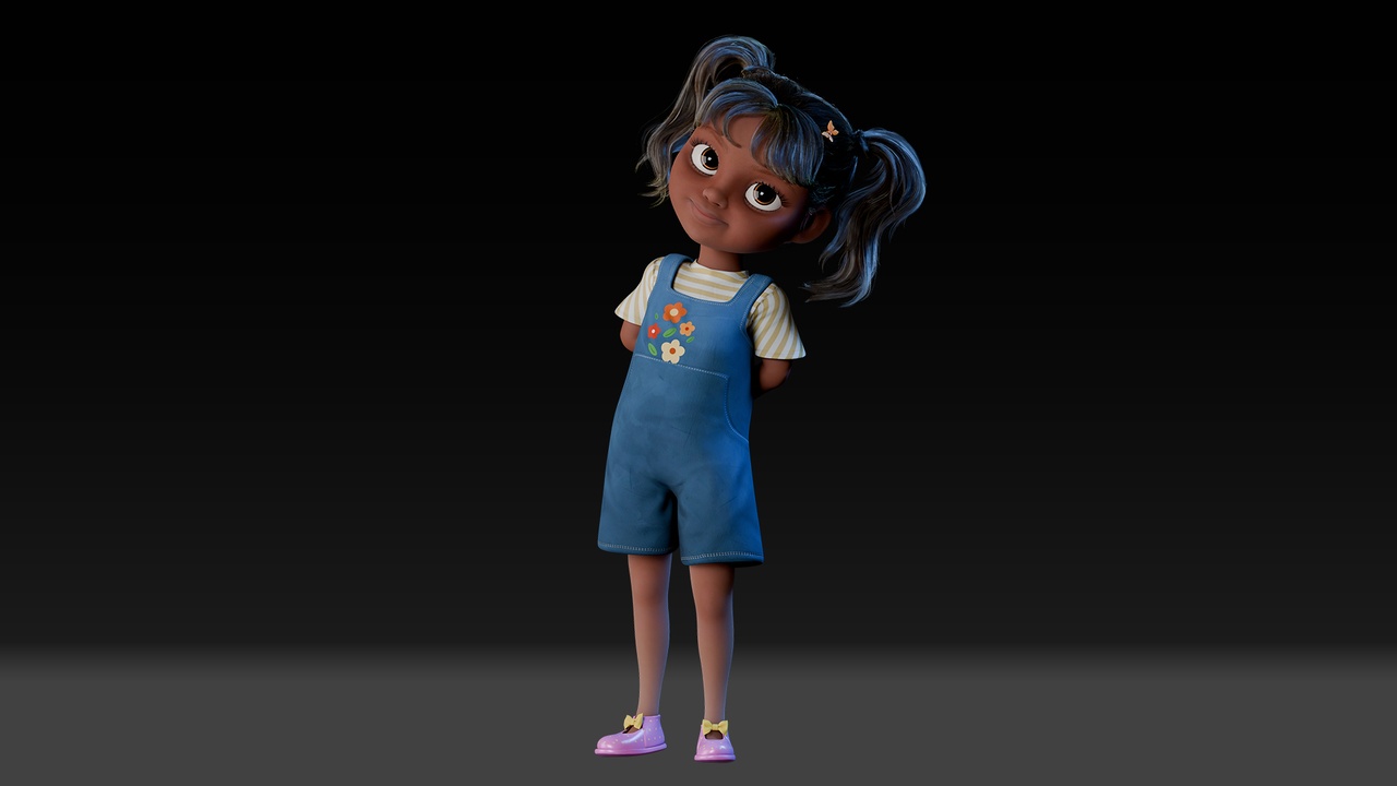 商品 AFRO TOON GIRL - CARTOON CHARACTER 的媒体 1
