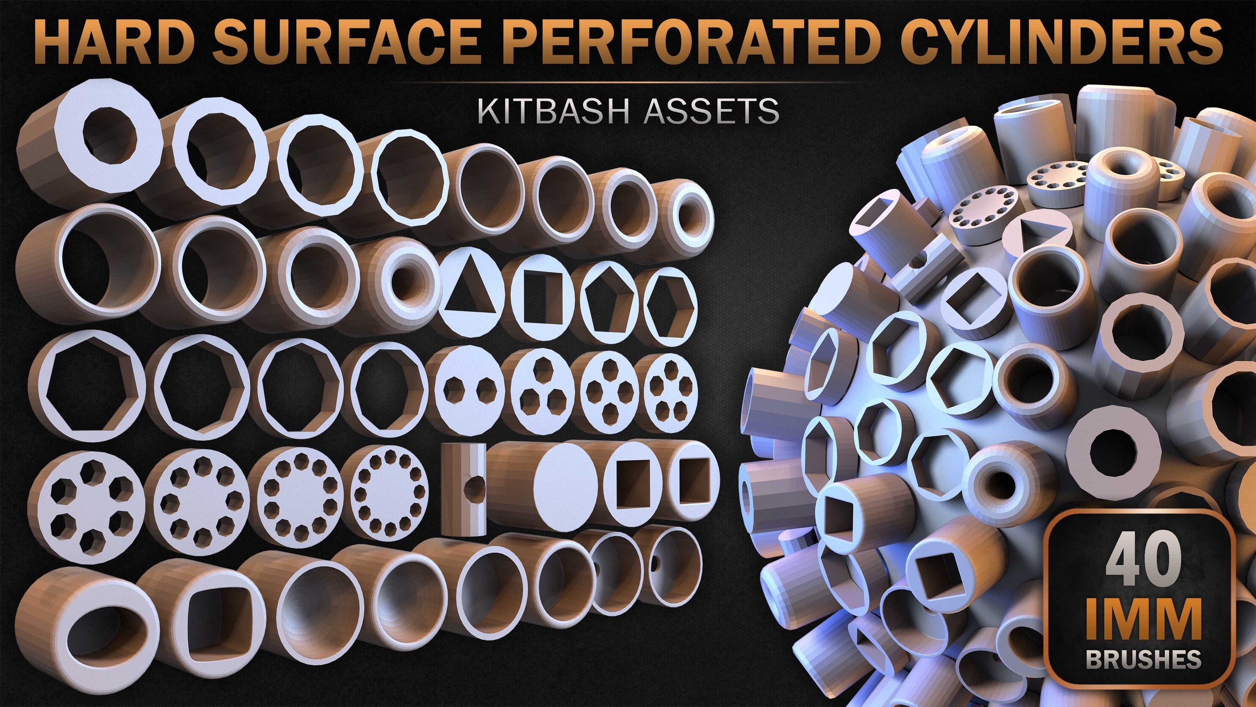 Media 1 for listing 40 Hard Surface IMM Perforated Cylinders