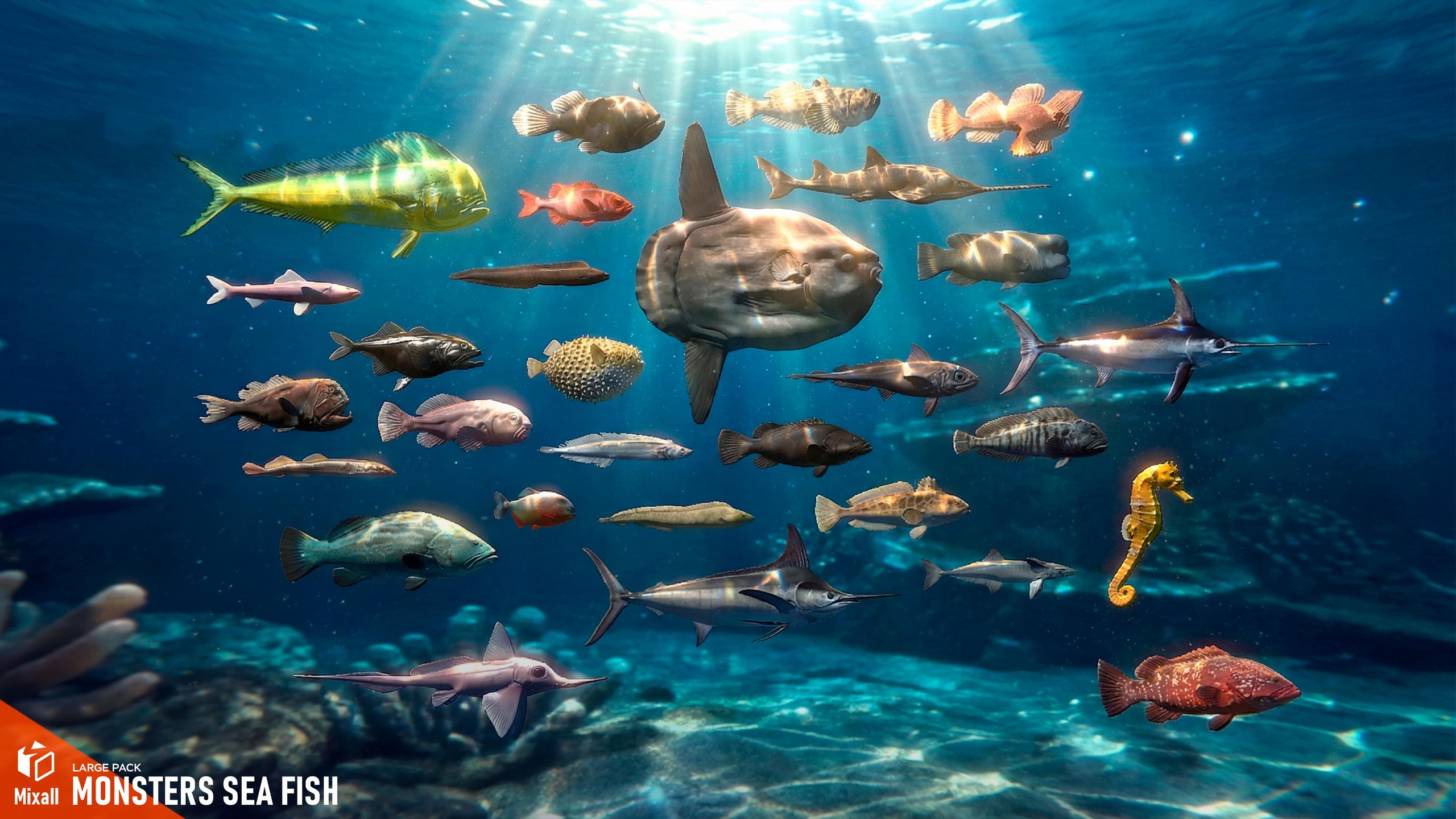 Media 1 for listing Monsters sea fish - large pack