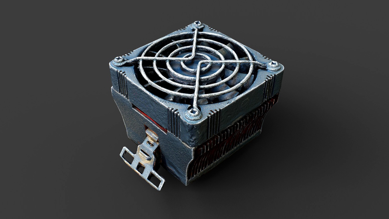 Media 1 for listing pc hardware unit radiator old dusty PBR photogrammetry