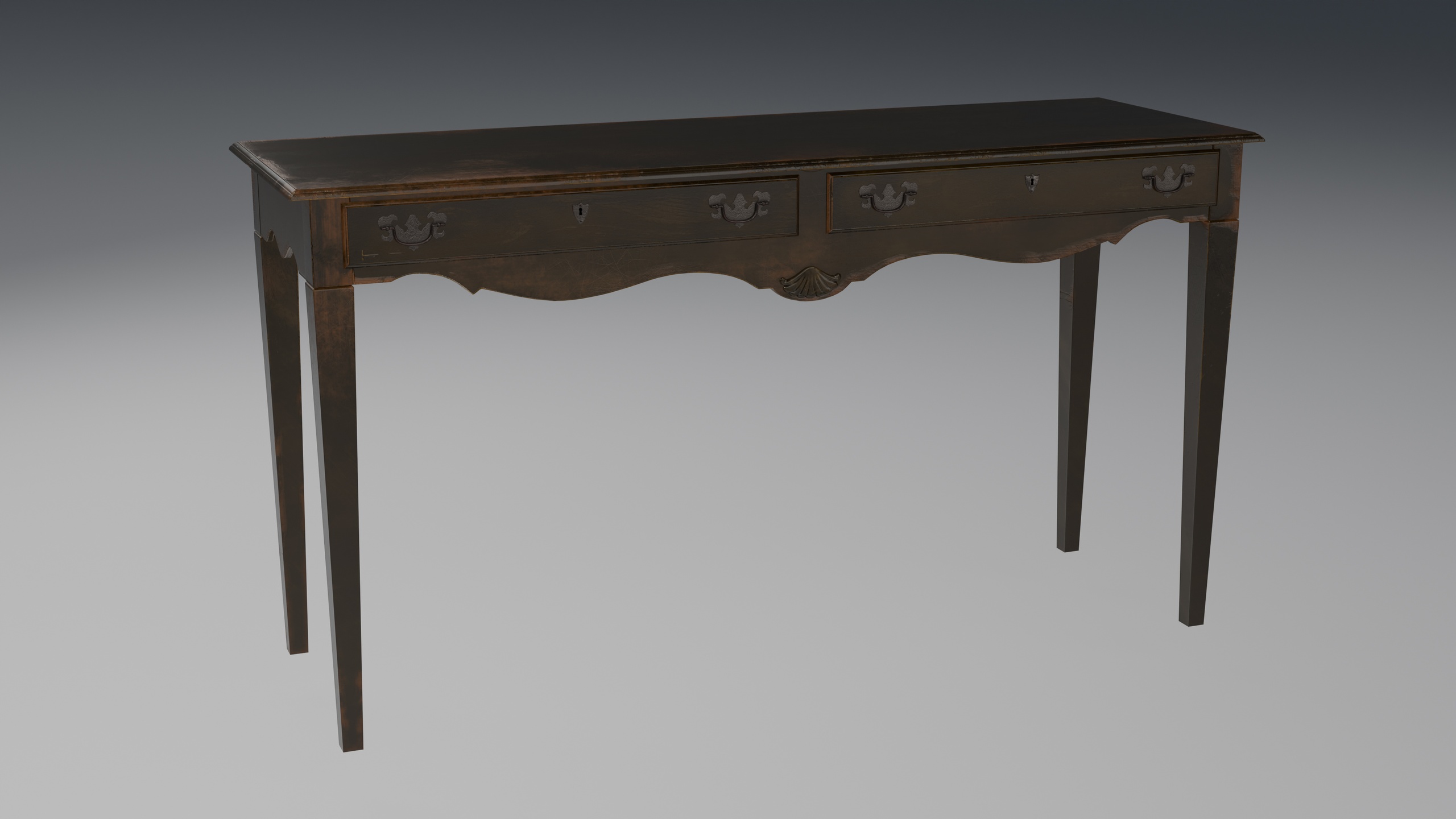 Media 1 for listing Victorian Hallway Console Wooden Table 8 textures