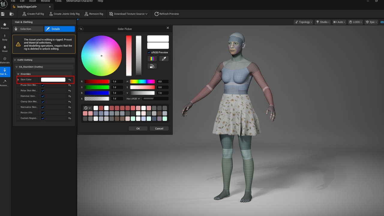 Medium 1 für Eintrag Women Short Skirt - Metahuman Skirts Clothes - Parametric Outfit PBR