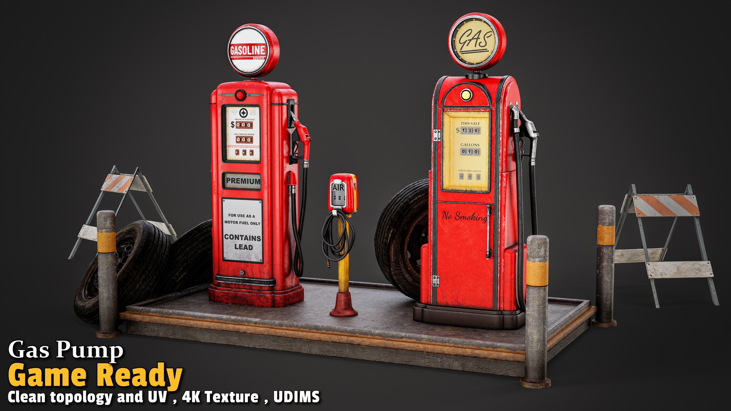 Media 1 for listing Gas Station / Full Tutorial Process + 3D Model