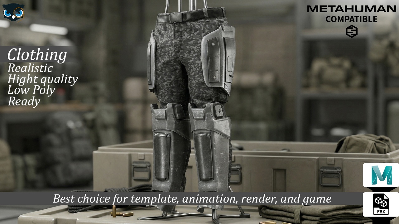 Media 1 for listing Digital Camo Tactical Armored Pants