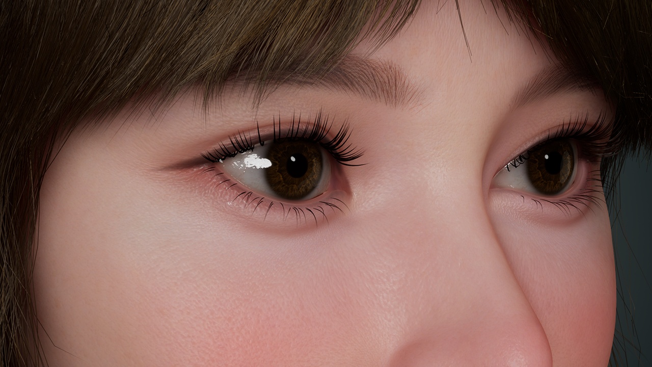 Media 1 for listing Eyelashes SoftNatural 02 - MetaHuman HairGroom