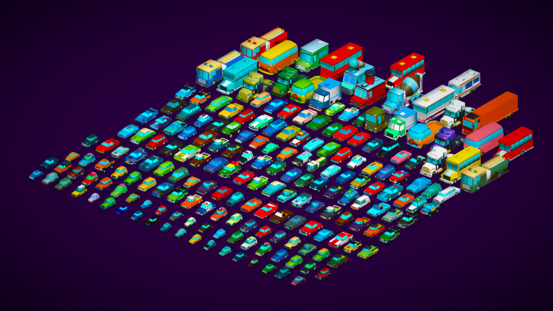 200+ Low Poly Vehicles Pack | Fab