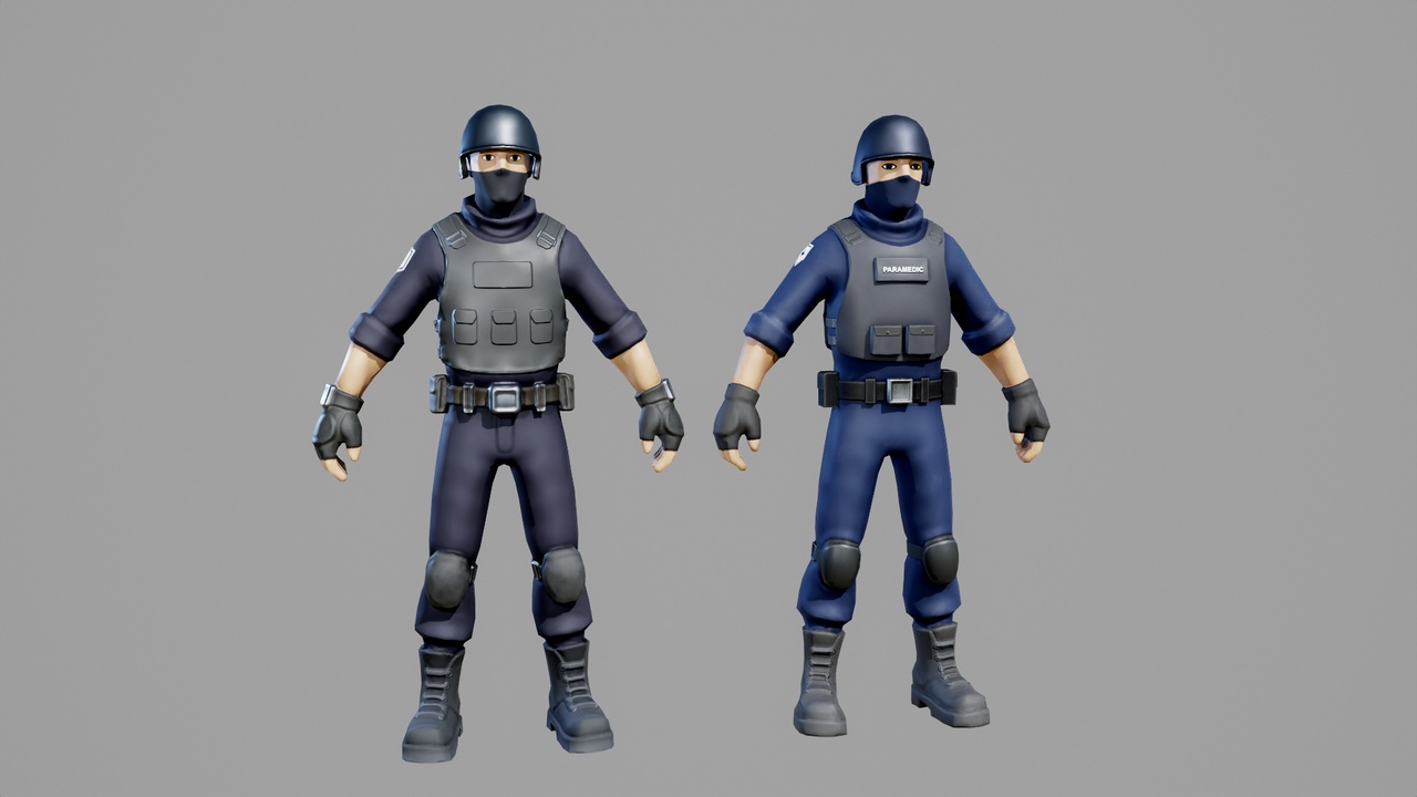 Media 1 for listing Stylized Tactical Characters Pack