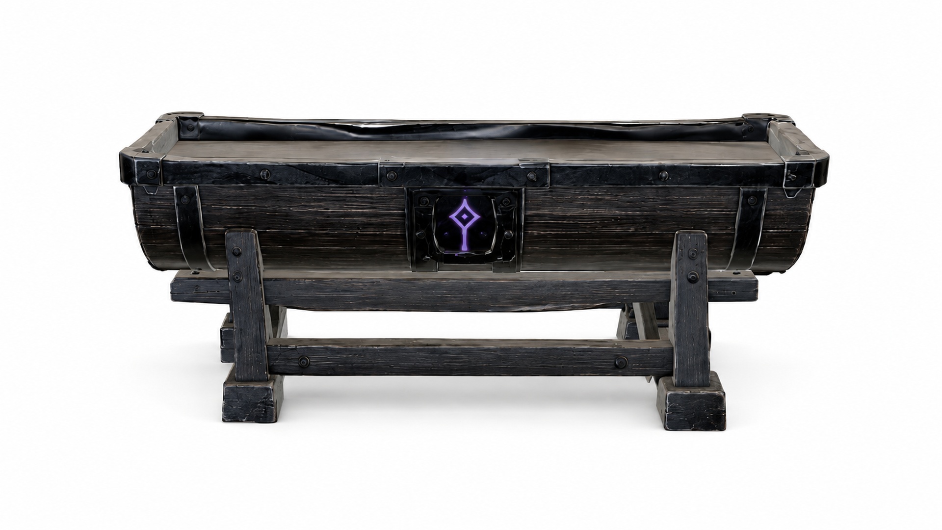 Void Knight Quenching Trough - Dark Fantasy Blacksmith Prop 3D asset preview