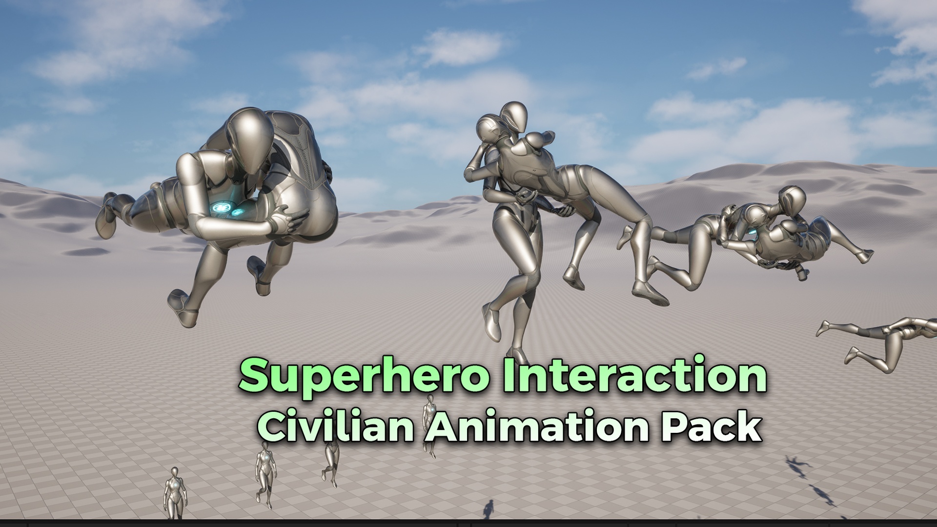 Media 1 for listing Superhero Interaction Civilian Animation Pack