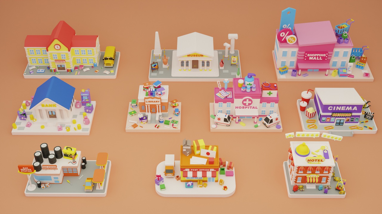 Media 1 for listing Cartoon Public Buildings Islands / Exteriors