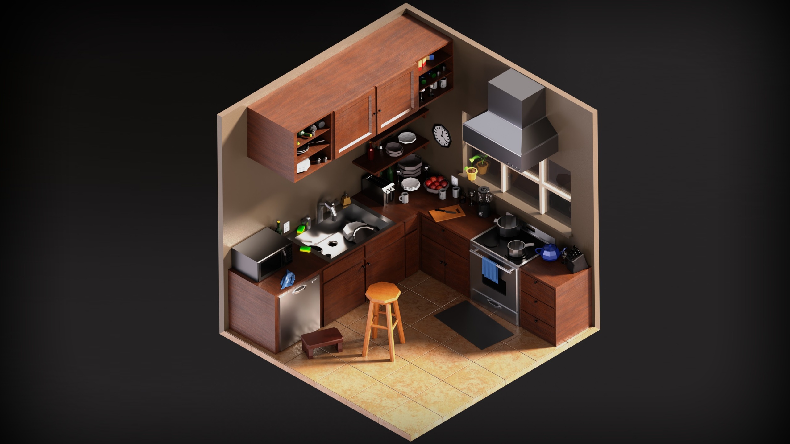 Media 1 for listing Low Poly Isometric Kitchen