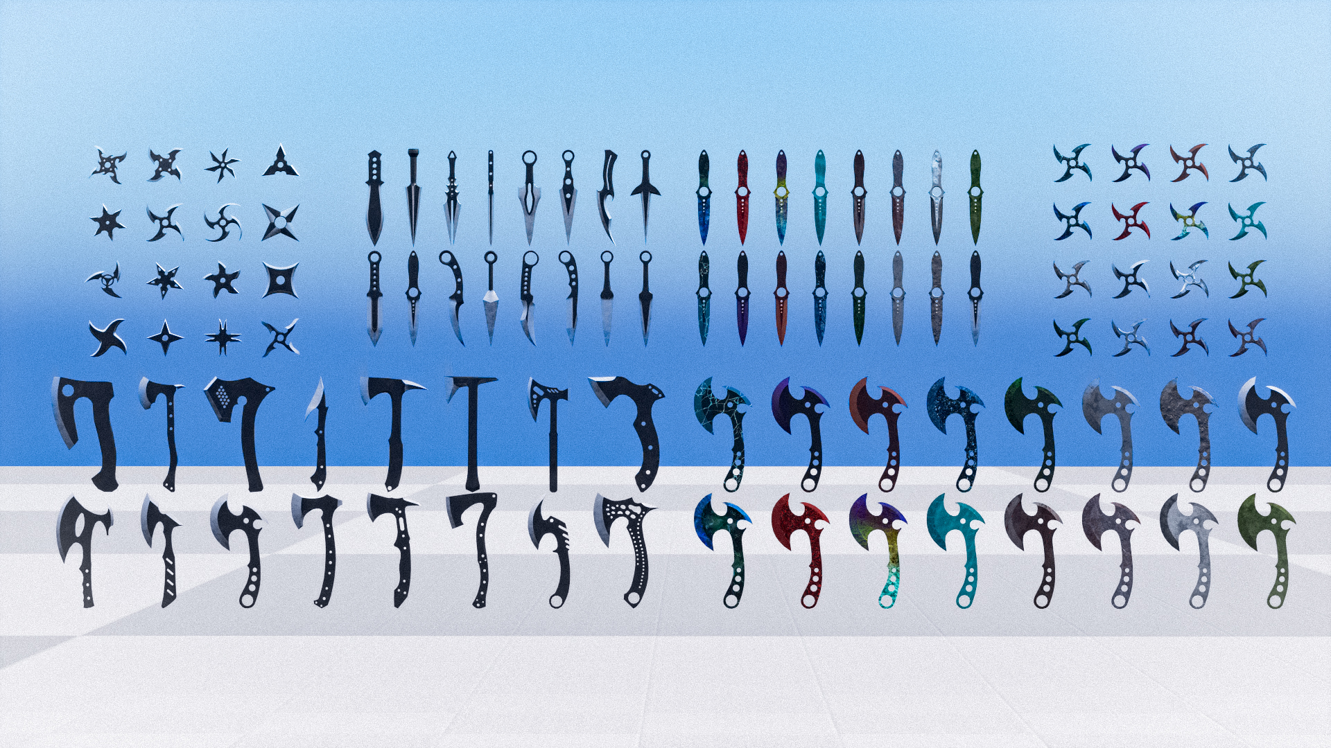 Throwing Weapons Pack - Ultra realistic Bundle | Fab