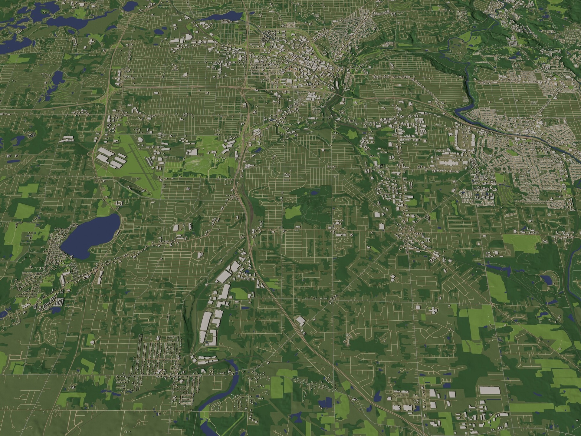 Media 1 for listing Akron Ohio USA in 20 km x 20 km - city and urban