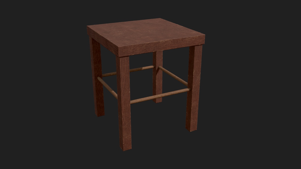 Media 1 for listing Square Wooden Stool
