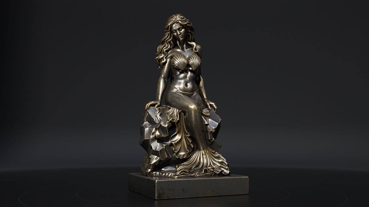 Media 1 for listing Mermaid Statue